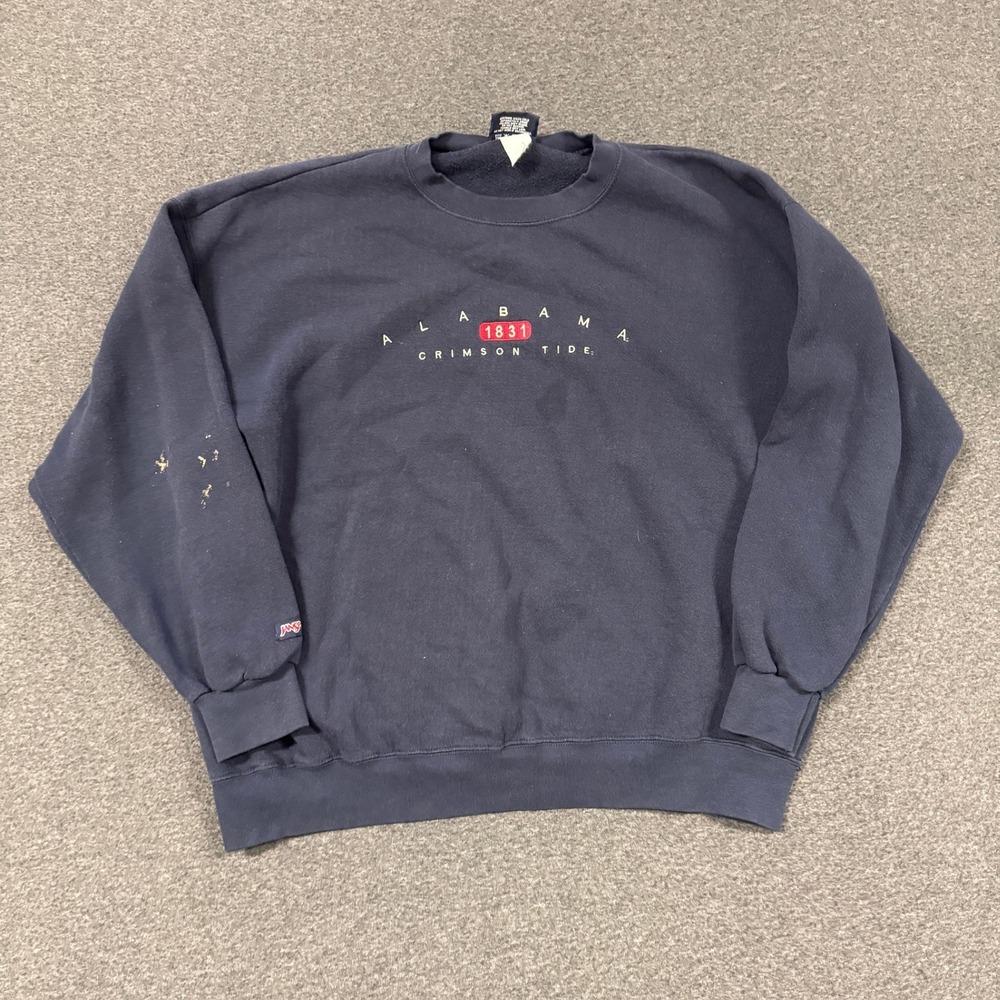 Vintage Jansport Alabama Crimson Tide Sweatshirt Mens XL Navy Good Distressed
